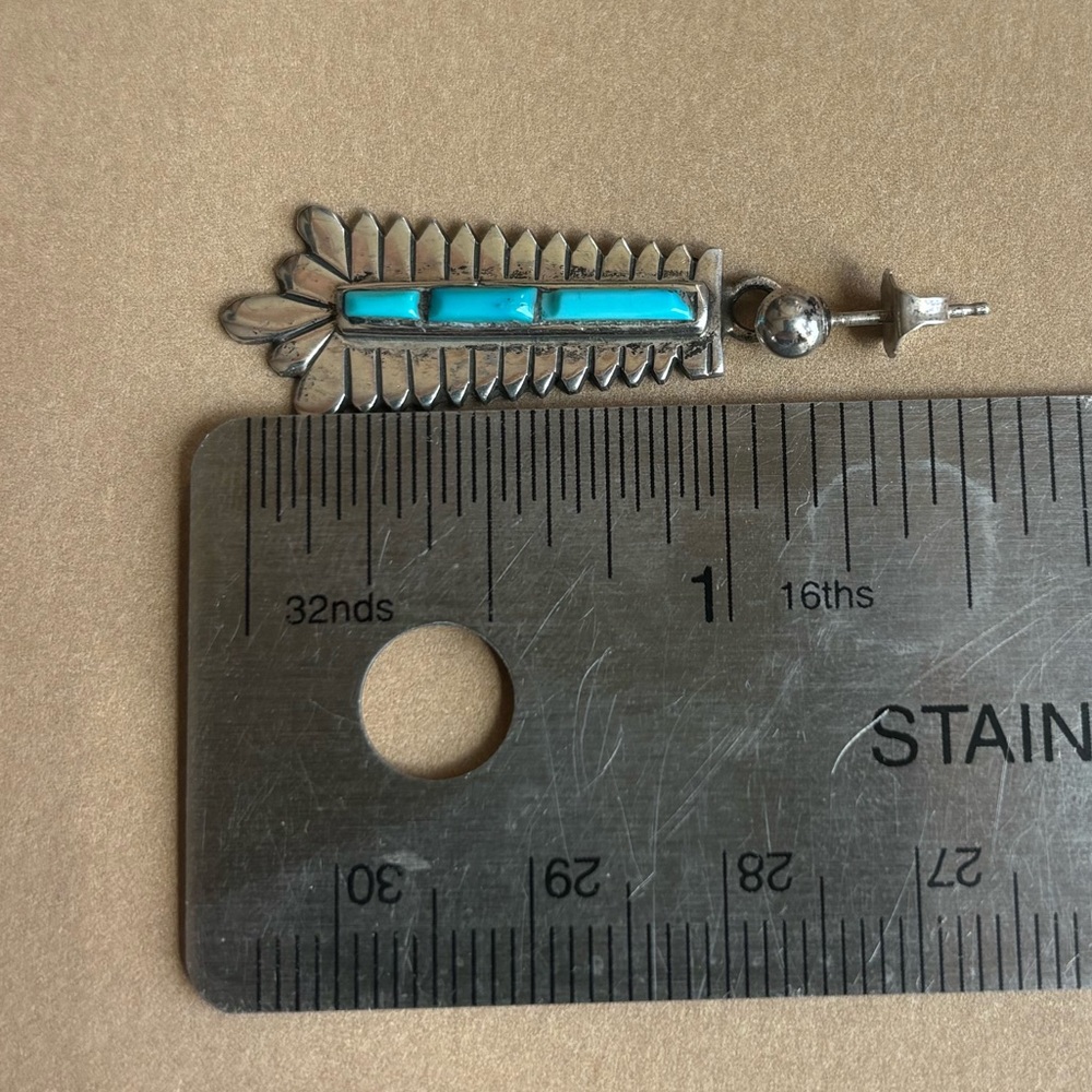 Solid Silver And Genuine Turquoise - image 3